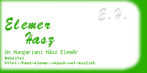 elemer hasz business card