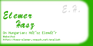 elemer hasz business card